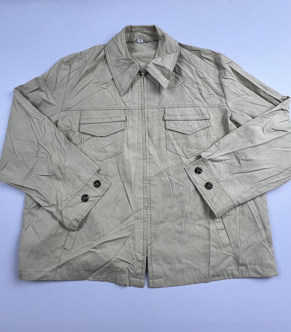 Vintage Gleneagles Jacket Mens 50 Beige Canvas Windbreaker Desert Classic Golf
